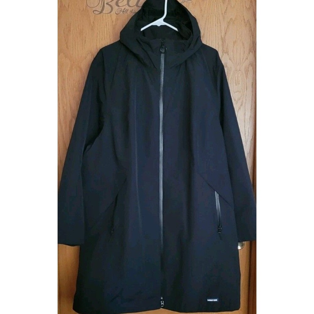 Lands End Women's 2X Squall Jacket Waterproof Lightly Lined Hooded Rain